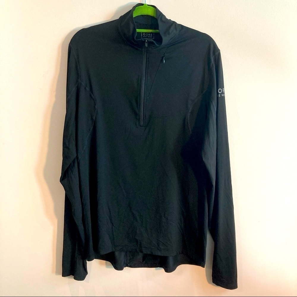 GORE WEAR BIKE GEAR Sz L Half Zip Biking Top Sweater Jersey Front & Back Pockets